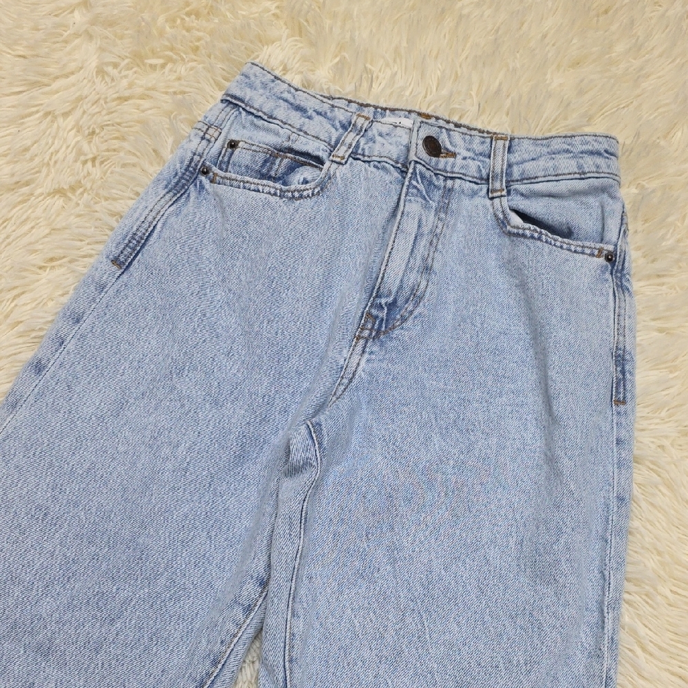Zara Light Blue Straight Leg Jeans - Picture 2 of 9
